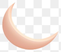 PNG Crescent moon peach astronomy outdoors.