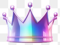 PNG  Crown icon iridescent white background celebration accessories.