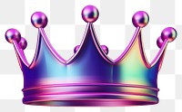 PNG  Crown icon iridescent illuminated celebration accessories.