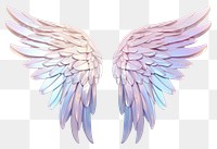 PNG  Angel wings iridescent white background lightweight creativity.