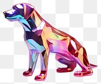 PNG  Dog sculpture iridescent mammal animal pet.
