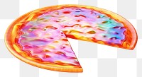 PNG  Pizza icon iridescent food white background accessories.