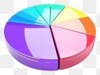 PNG  Pie chart iridescent white background diagram purple.