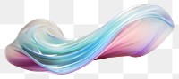 PNG  Wave sculpture iridescent white background accessories simplicity.