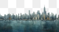 PNG  New york background painting architecture landscape.