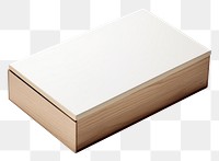 PNG  Wooden wine box packaging mockup plywood white white background.