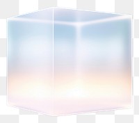 PNG White Light Box Led Cube mockup lighting box illuminated.