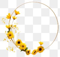 PNG  Flower sunflower jewelry circle.