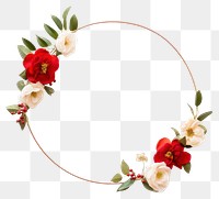 PNG  Flower wreath circle plant.