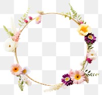 PNG  Flower circle wreath plant.