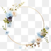 PNG  Flower jewelry wreath circle.