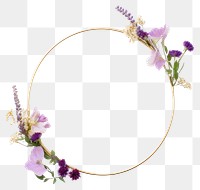 PNG  Flower purple jewelry wreath.