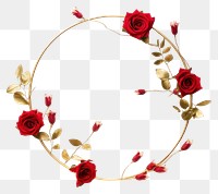 PNG  Rose circle wreath flower.