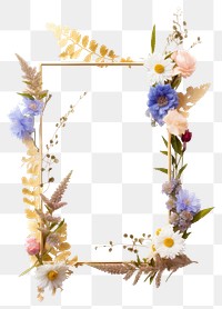 PNG  Flower wreath plant white background.