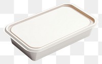 PNG  Food box packaging mockup tray food white background.