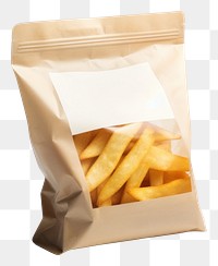 PNG  Snack paper bag mockup food white background studio shot.