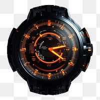 PNG Analog watch wristwatch technology black.