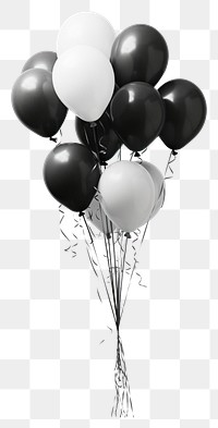 PNG  Photography of birthday monochrome balloon black.