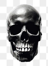 PNG Photography of skull with shadow photography monochrome portrait.