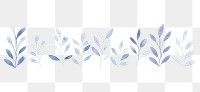 PNG Blue leaves as line watercolour illustration backgrounds pattern plant.