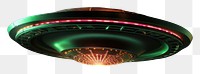 PNG Flying saucer light lighting green.