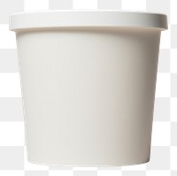 PNG Food container mockup white cup white background.