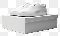PNG Shoes box mockup footwear white clothing.