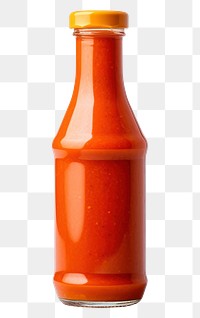 PNG Sauce bottle with label mockup food white background refreshment.