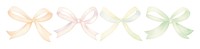 PNG Ribbons as line watercolour illustration pattern white background accessories.