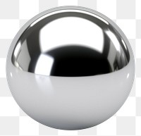 PNG Sphere chrome silver shiny.