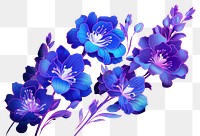 PNG Illustration delphinium neon rim light purple flower plant.