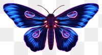 PNG Illustration moth Neon rim light neon butterfly animal.