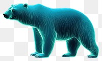 PNG Illustration polar bear neon rim light wildlife mammal animal.