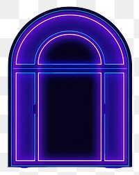 PNG Illustration window Neon rim light purple line blue.