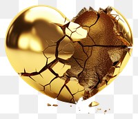 PNG Broken heart gold broken destruction.