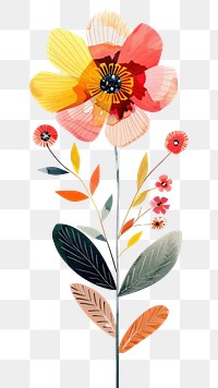 PNG Dreamy Retro Collages of flower art pattern plant.