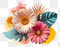 PNG Dreamy Retro Collages of flower petal plant daisy.