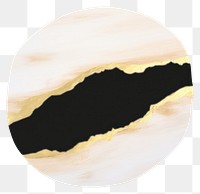 PNG Black gold marble distort shape white background astronomy textured.