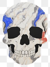 PNG Black skull marble distort shape white background anthropology creativity.