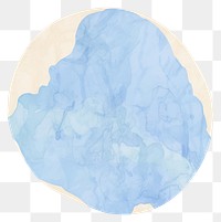 PNG Blue marble distort shape abstract white background textured.