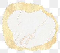 PNG Gold marble distort shape paper jewelry white background.