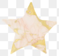 PNG Gold star marble distort shape white background starfish pattern.