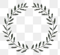 PNG Laurel wreath in embroidery style pattern plant art.