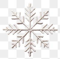 PNG Snowflake in embroidery style pattern white celebration.