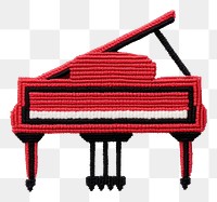 PNG Piano in embroidery style keyboard harpsichord performance.