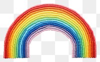 PNG Rainbow in embroidery style creativity spectrum clothing.