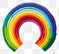 PNG Rainbow in embroidery style accessories creativity variation.
