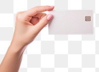 PNG Hand white background electronics credit card.