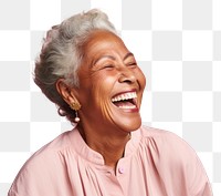 PNG Mexican senior woman laughing smile adult.