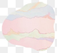 PNG Pastel shape marble distort shape paper white background accessories.